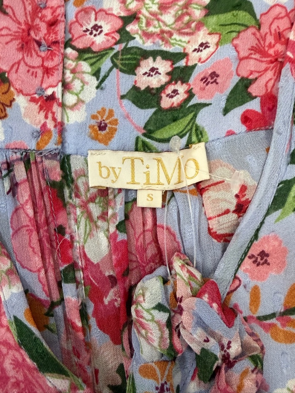 by TiMo Floral Wrap Maxi Dress in Lavender with Pink Bloom - Picture 3 of 10